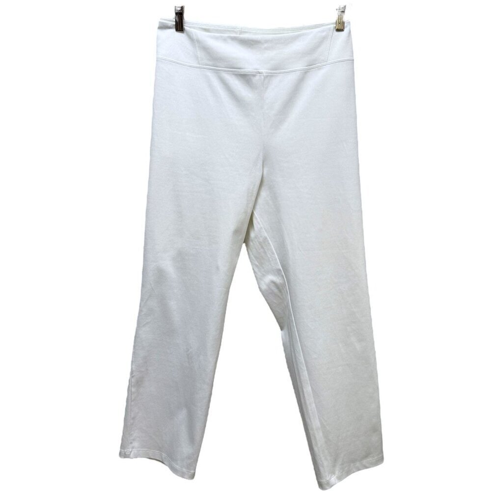 Women with Control White Jeans Plus Size 2X Petite Ankle Crop Pull on Stretch